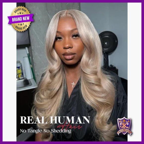 32 Inch Human Hair Lace Front Wig Body Wave 180% Density Pre Plucked